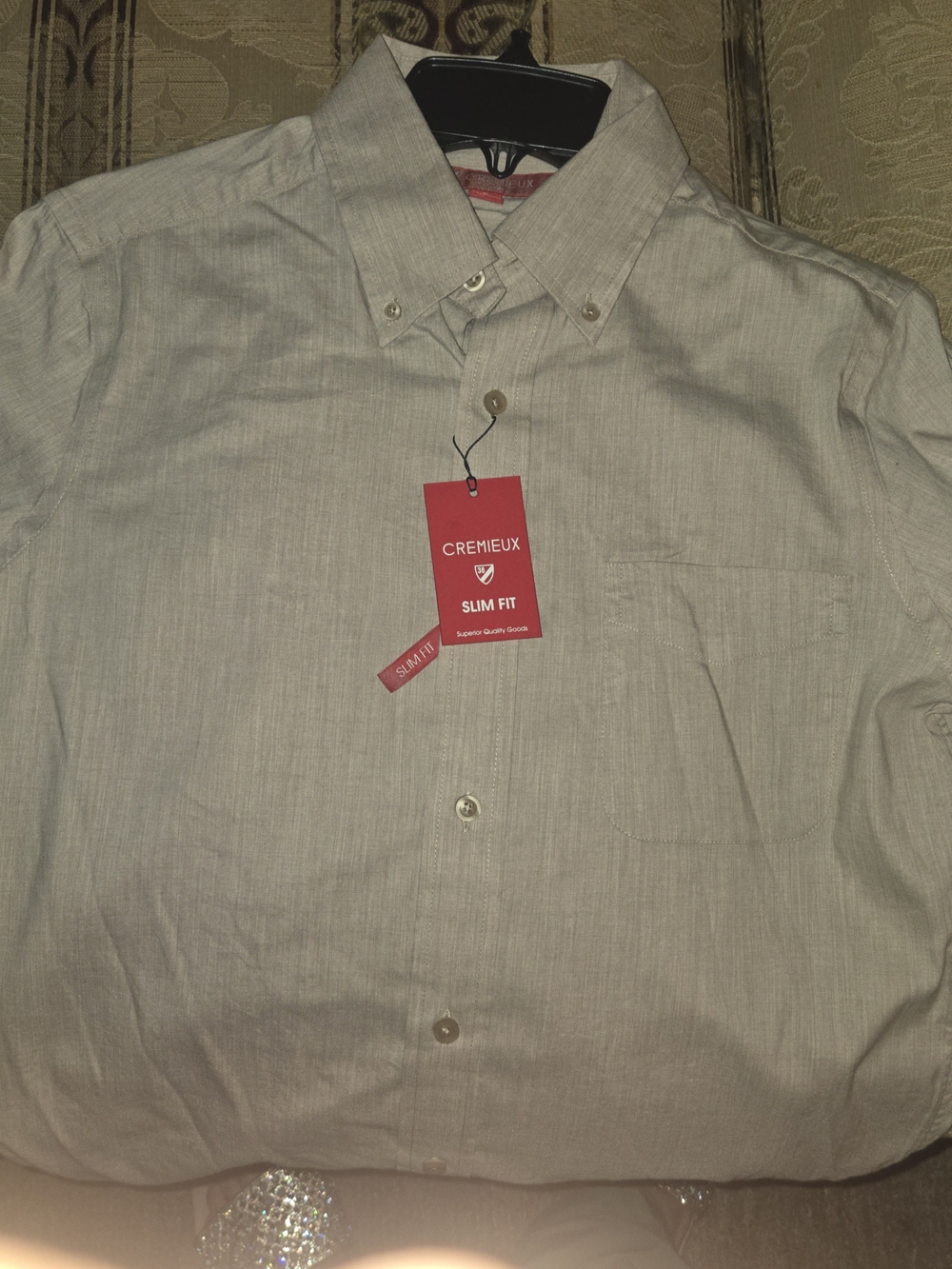 Daniel Cremieux Men's Button-Down Shirt in Light Gray